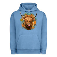 Pigment Pebble Blue fall highland cow Urban Hoodie - Jasminsmagicworld