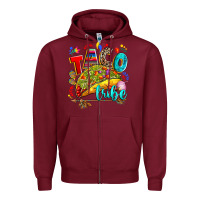 Burgundy taco tribe Zipper Hoodie - RanaPortraitStore