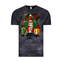 Cloud Black I'm Watching You Elf Vintage Tee - FaDigitalArtStudio