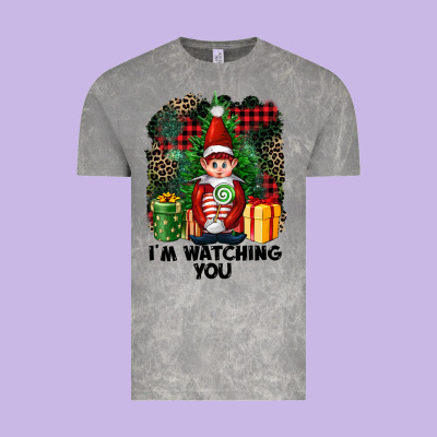 I'm Watching You Elf Vintage Tee Designed By Fadigitalartstudio
