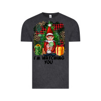 Vintage Black I'm Watching You Elf Vintage Tee - FaDigitalArtStudio