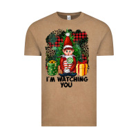 Vintage Coffee I'm Watching You Elf Vintage Tee - FaDigitalArtStudio