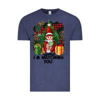 Vintage Denim I'm Watching You Elf Vintage Tee - FaDigitalArtStudio