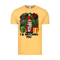 Vintage Mustard I'm Watching You Elf Vintage Tee - FaDigitalArtStudio