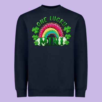 St Patricks Day One Lucky Mini Heavyweight Sweatshirt Designed By Ranaportraitstore