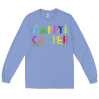 Colony Blue camping arrow camper happy summer camp camping kids 635 Long Sleeve Tee - baoMotion
