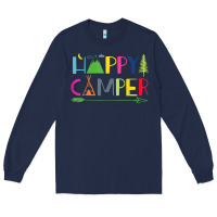 Navy camping arrow camper happy summer camp camping kids 635 Long Sleeve Tee - baoMotion