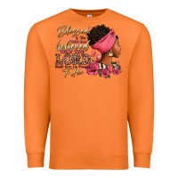 Carrot Blessed is she who has believed afro woman Premium Sweatshirt - RanaPortraitStore