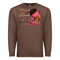 Chestnut Blessed is she who has believed afro woman Premium Sweatshirt - RanaPortraitStore