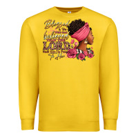 Lemon Blessed is she who has believed afro woman Premium Sweatshirt - RanaPortraitStore