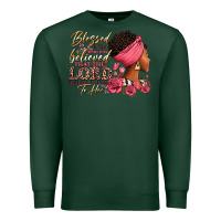 Sports Green Blessed is she who has believed afro woman Premium Sweatshirt - RanaPortraitStore