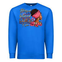 True Royal Blessed is she who has believed afro woman Premium Sweatshirt - RanaPortraitStore