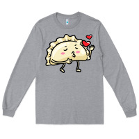 Heather Grey pierogi lovers t  shirt pierogi kawaii emoticon polish food dyngus day Long Sleeve Tee - baoMotion