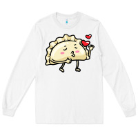 White pierogi lovers t  shirt pierogi kawaii emoticon polish food dyngus day Long Sleeve Tee - baoMotion