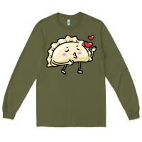 Army Green pierogi lovers t  shirt pierogi kawaii emoticon polish food dyngus day Long Sleeve Tee - baoMotion