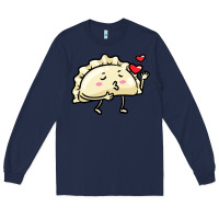 Navy pierogi lovers t  shirt pierogi kawaii emoticon polish food dyngus day Long Sleeve Tee - baoMotion
