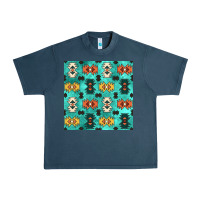 Midnight Navy native american aztec seamless pattern 3 Urban Heavy Tee - BundleAndBundleShop