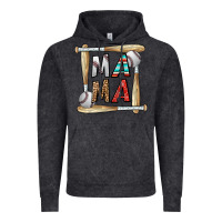 Vintage Black baseball mama Vintage Hoodie - CowhideDigitalArt
