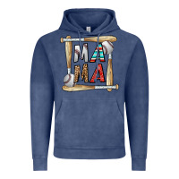 Vintage Denim baseball mama Vintage Hoodie - CowhideDigitalArt
