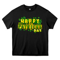 Black Happy St. Patrick's Day Heavy Core Tee - HowdyJamesFarm