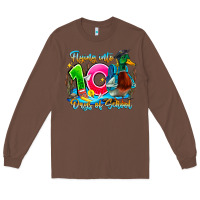 Chestnut name flying into 100 days of school Long Sleeve Tee - CowhideDigitalArt