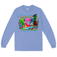 Colony Blue name flying into 100 days of school Long Sleeve Tee - CowhideDigitalArt