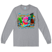 Heather Grey name flying into 100 days of school Long Sleeve Tee - CowhideDigitalArt