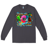Smoke name flying into 100 days of school Long Sleeve Tee - CowhideDigitalArt