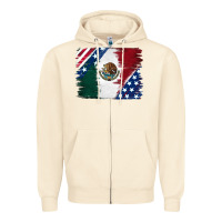 Sandshell Mexican With American Flag Zipper Hoodie - RanaPortraitStore