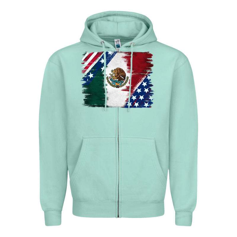 Mexican With American Flag Zipper Hoodie by RanaPortraitStore | Teevron
