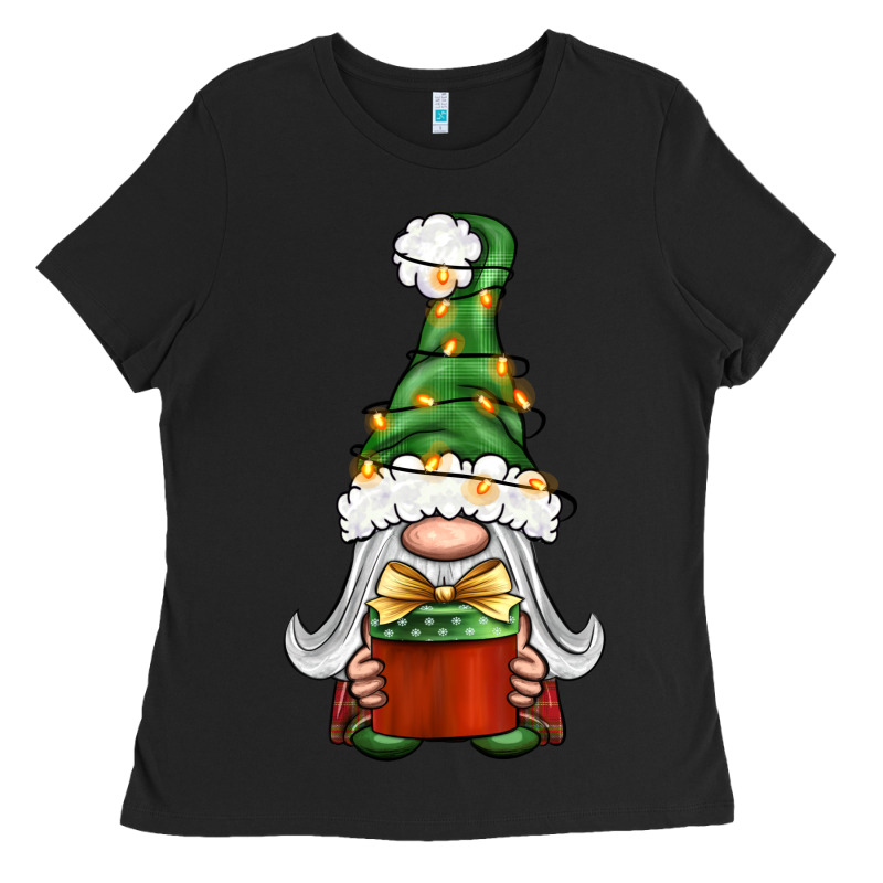 Christmas Gnome With Gift Ladies Tee by BundleAndBundleShop | Teevron