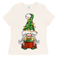 Bone Christmas Gnome With Gift Ladies Tee - BundleAndBundleShop
