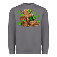 Storm st patricks day cow family Heavyweight Sweatshirt - RanaPortraitStore