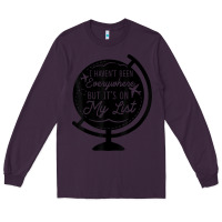 Plum i haven't been everywhere but it's on my list travel t shirt Long Sleeve Tee - baoMotion