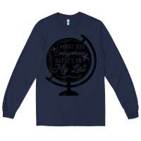 Navy i haven't been everywhere but it's on my list travel t shirt Long Sleeve Tee - baoMotion