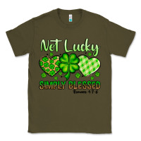 Army Green St. Patrick's Not lucky simply blessed Classic Tee - OliviaCreatesArt
