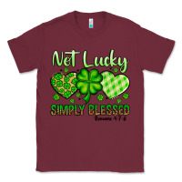 Burgundy St. Patrick's Not lucky simply blessed Classic Tee - OliviaCreatesArt