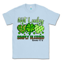 Dusty Blue St. Patrick's Not lucky simply blessed Classic Tee - OliviaCreatesArt