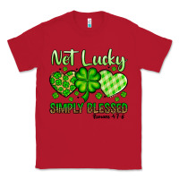 Red St. Patrick's Not lucky simply blessed Classic Tee - OliviaCreatesArt