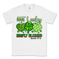 White St. Patrick's Not lucky simply blessed Classic Tee - OliviaCreatesArt
