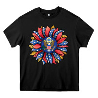 Black american sunflower Heavy Core Tee - Jasminsmagicworld