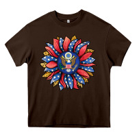 Chocolate Brown american sunflower Heavy Core Tee - Jasminsmagicworld