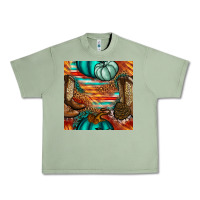 Oil Green western thanksgiving seamless pattern Urban Heavy Tee - BundleAndBundleShop