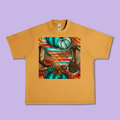 Western Thanksgiving Seamless Pattern Urban Heavy Tee Designed By Bundleandbundleshop