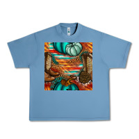 Pebble Blue western thanksgiving seamless pattern Urban Heavy Tee - BundleAndBundleShop