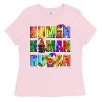 Bubblegum Pink Human Pride Lgbt Ladies Tee - BundleAndBundleShop