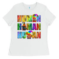 White Human Pride Lgbt Ladies Tee - BundleAndBundleShop