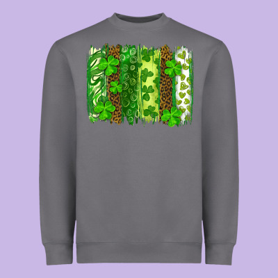 St Patricks Day Brush Stroke Heavyweight Sweatshirt Designed By Ranaportraitstore