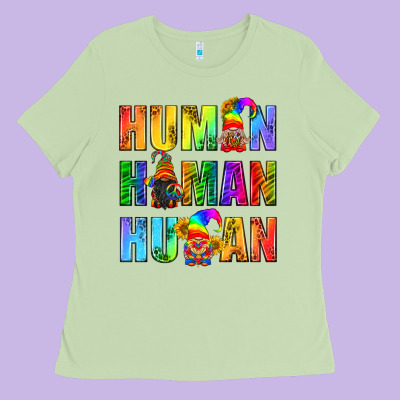 Human Pride Lgbt Ladies Tee Designed By Bundleandbundleshop