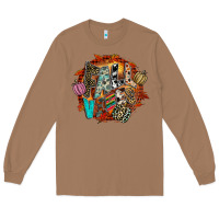 Toasted Coconut Fall Vibes Long Sleeve Tee - CowhideDigitalArt